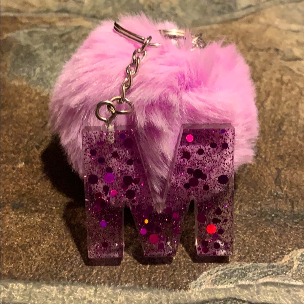 Letter “M” hand made keychain NEW